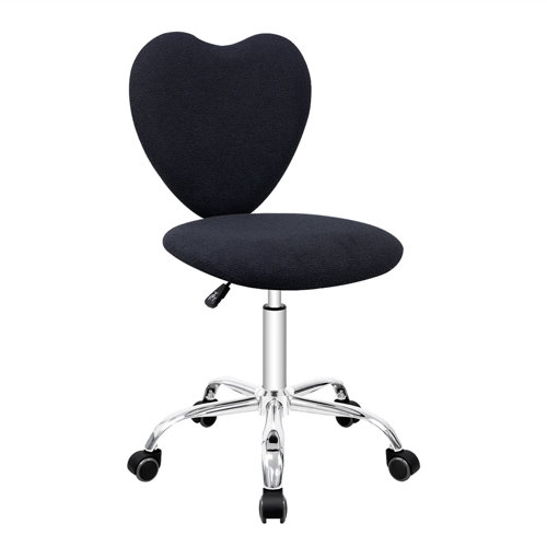 Mercer41 Makinna Heart 360 Degrees Vanity Chair with Adjustable Height